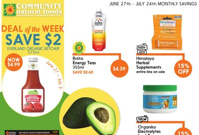 Community Natural Foods Flyer June 27 to July 24