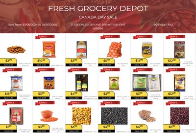 Fresh Grocery Depot Flyer June 27 to July 3