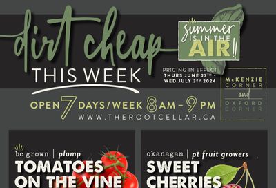 The Root Cellar Flyer June 27 to July 3