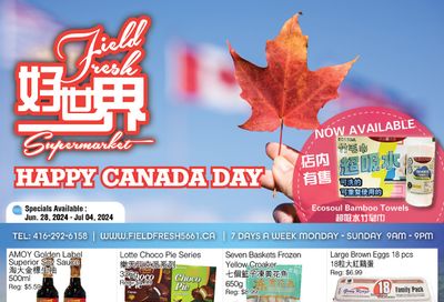 Field Fresh Supermarket Flyer June 28 to July 4