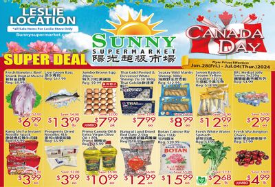 Sunny Supermarket (Leslie) Flyer June 28 to July 4