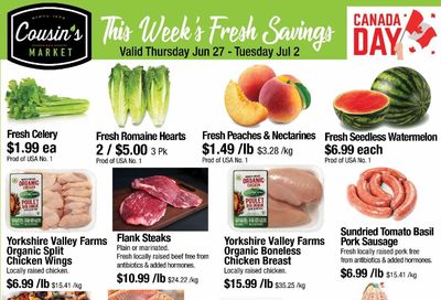 Cousin's Market Flyer June 27 to July 2