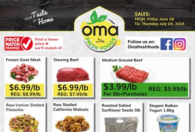 Oma Fresh Foods Flyer June 28 to July 4