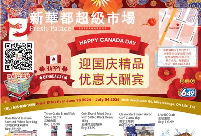 Fresh Palace Supermarket Flyer June 28 to July 4