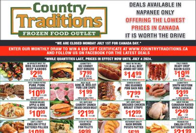 Country Traditions Flyer June 27 to July 4