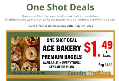 Country Traditions One-Shot Deals Flyer June 28 to July 4