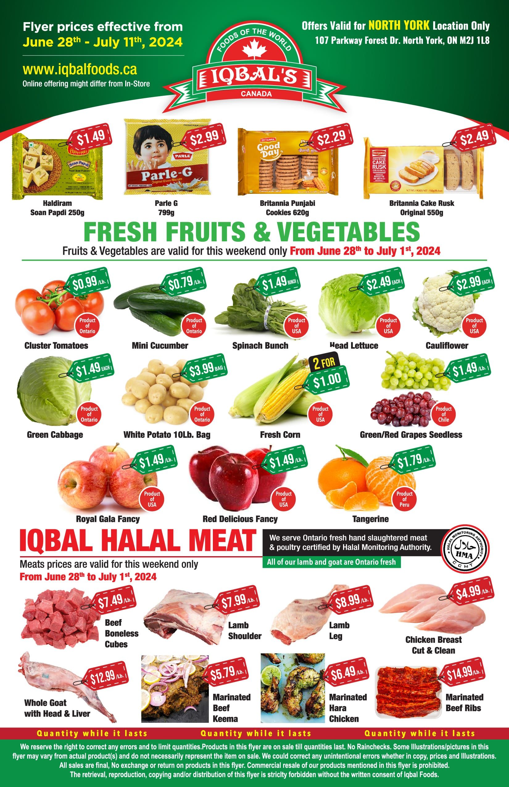 Iqbal Foods (North York) Flyer June 28 to July 11