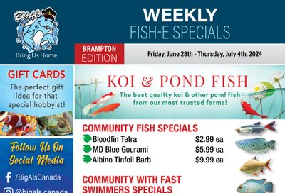 Big Al's (Brampton) Weekly Specials June 28 to July 4