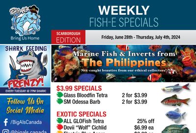 Big Al's (Scarborough) Weekly Specials June 28 to July 4