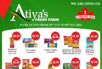 Atiya's Fresh Farm Flyer June 28 to July 4