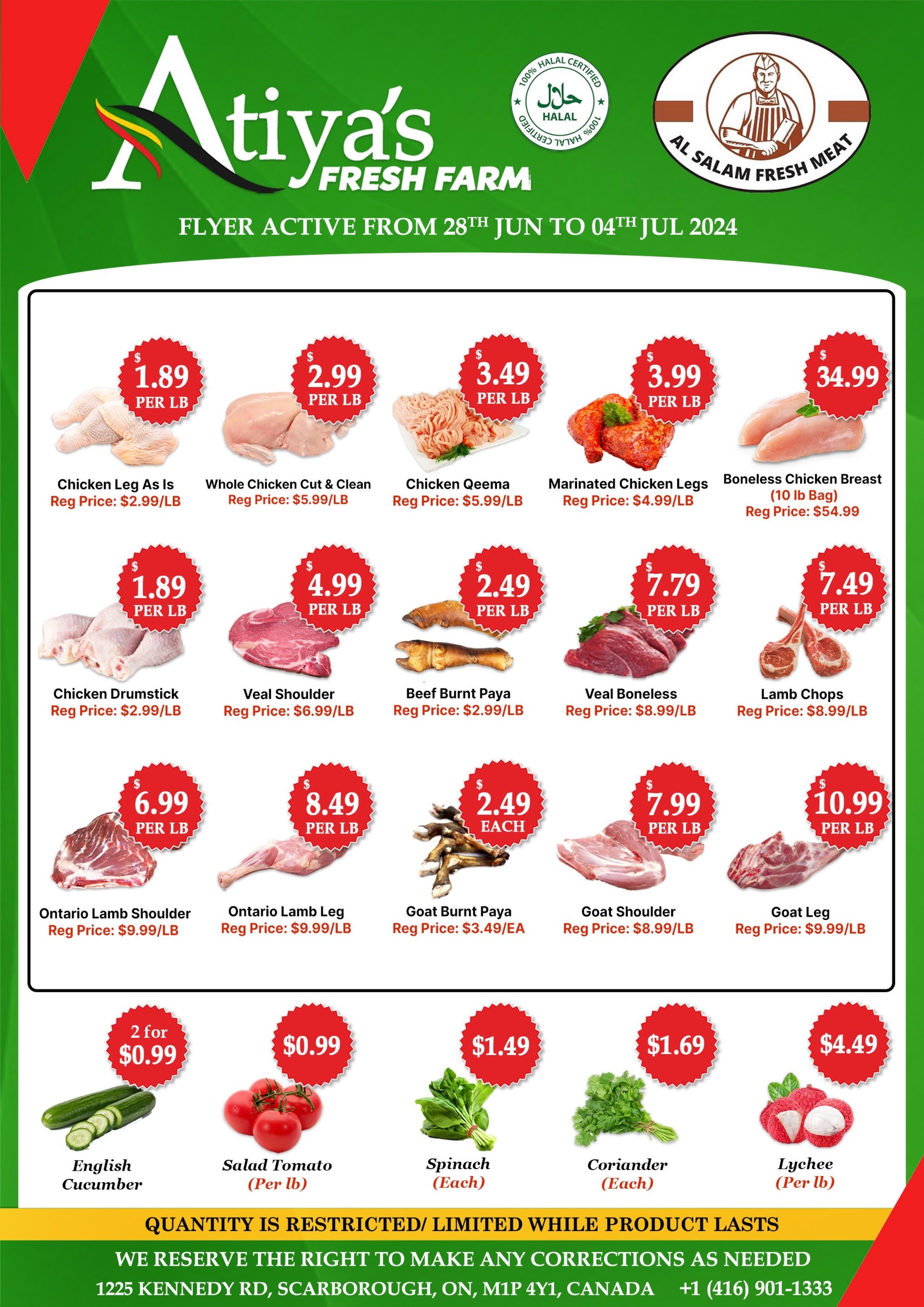 Atiya's Fresh Farm Flyer June 28 to July 4
