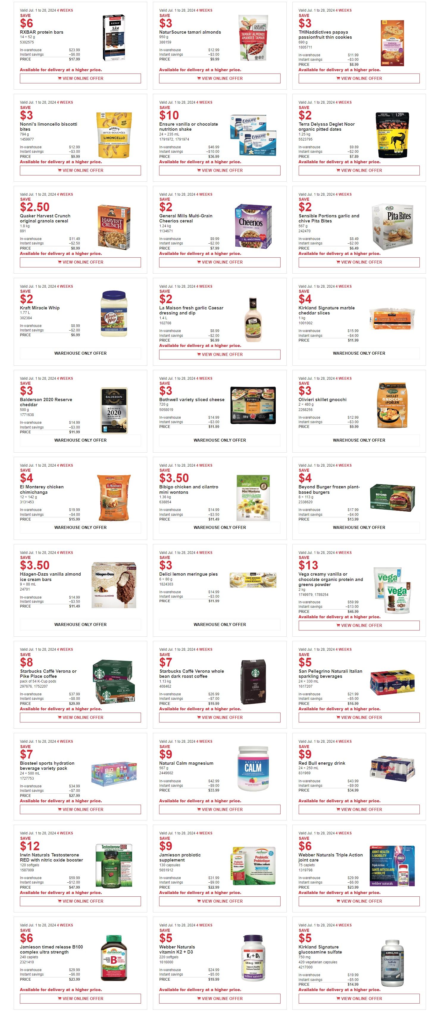 Costco (ON, West & Atlantic Canada) Weekly Savings July 1 to 28
