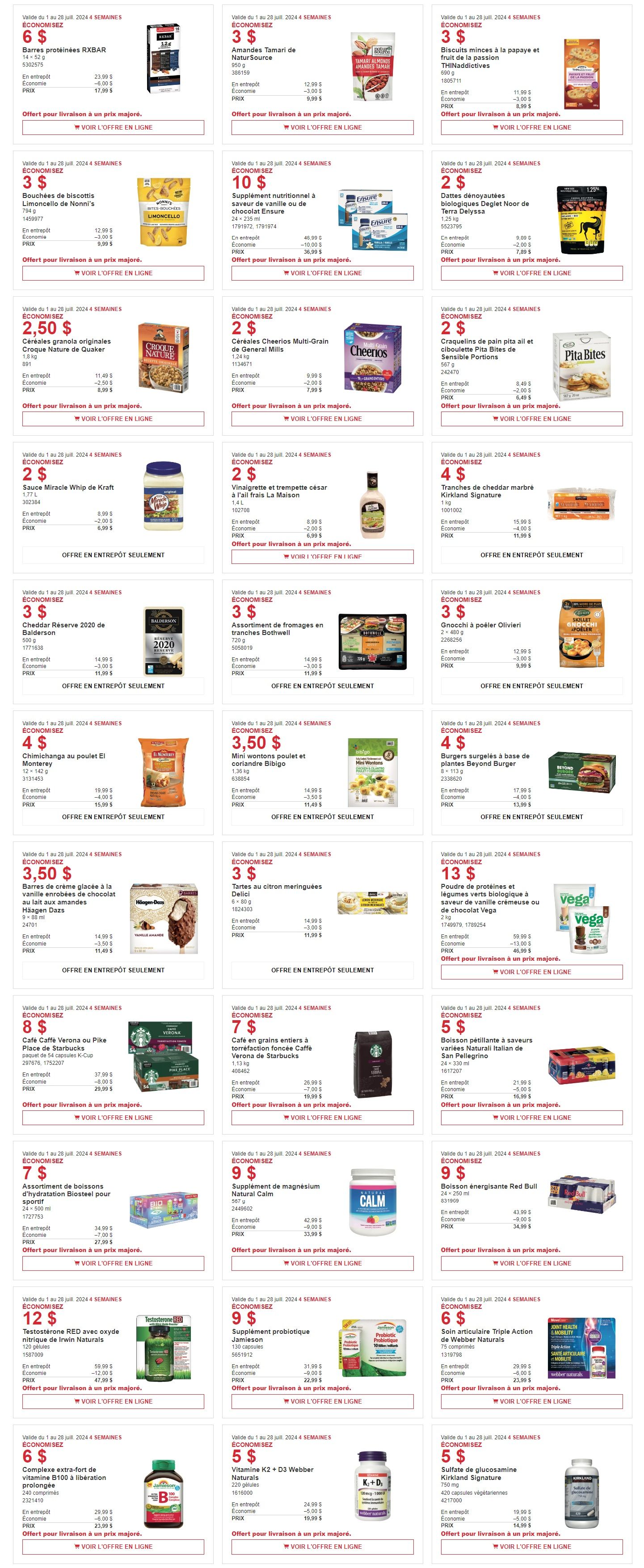 Costco (QC) Weekly Savings July 1 to 28