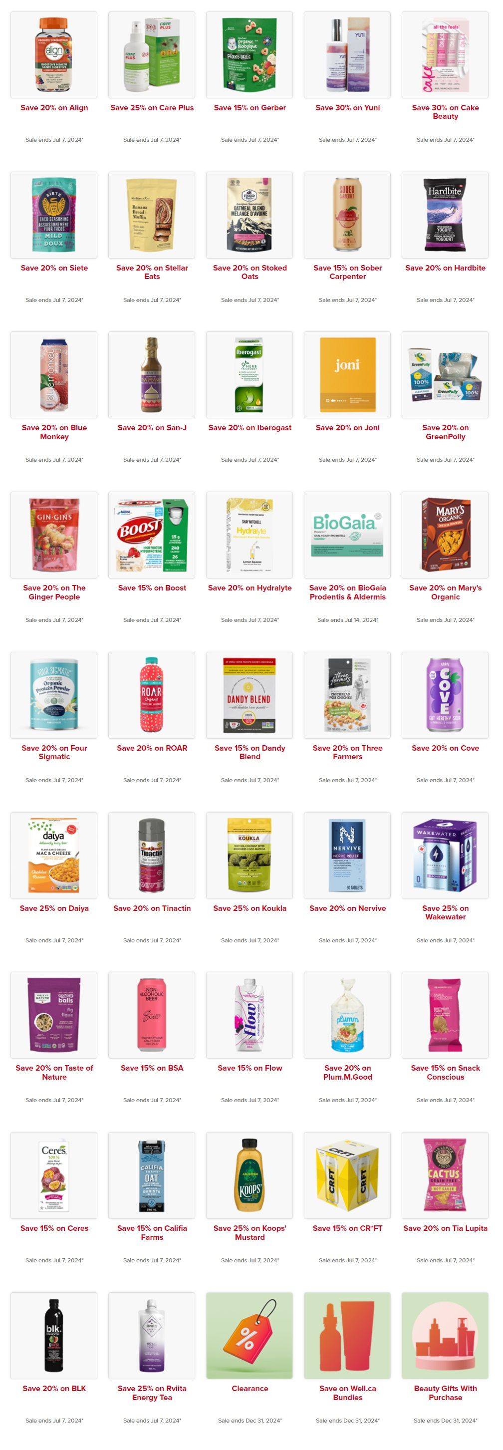 Well.ca Weekly Sales July 1 to 7
