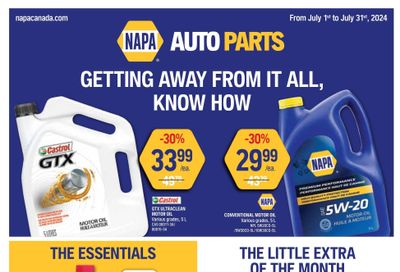 NAPA Auto Parts Flyer July 1 to 31