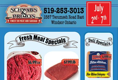 Schwab's & Primo's Flyer July 2 to 7