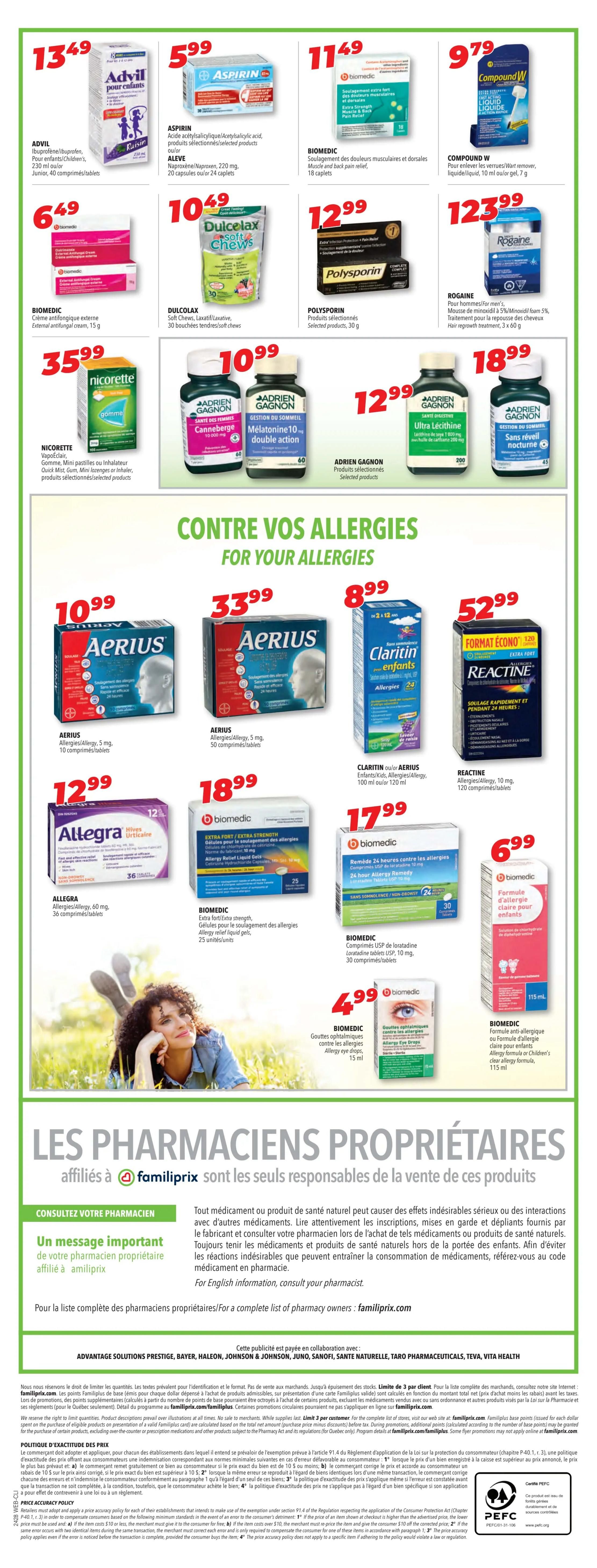 Familiprix Clinique Flyer July 4 to 10