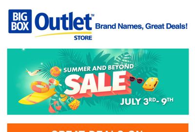 Big Box Outlet Store Flyer July 3 to 9