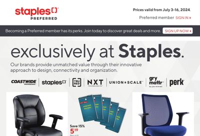 Staples Business Flyer July 3 to 16