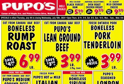 Pupo's Food Market Flyer July 4 to 10