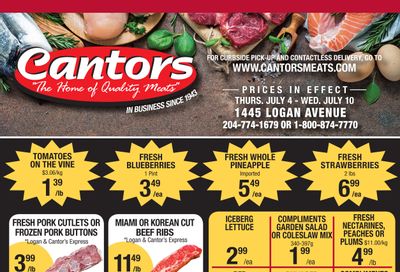 Cantor's Meats Flyer July 4 to 10