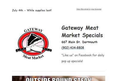 Gateway Meat Market Flyer July 4 to 10