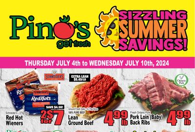 Pino's Flyer July 4 to 10