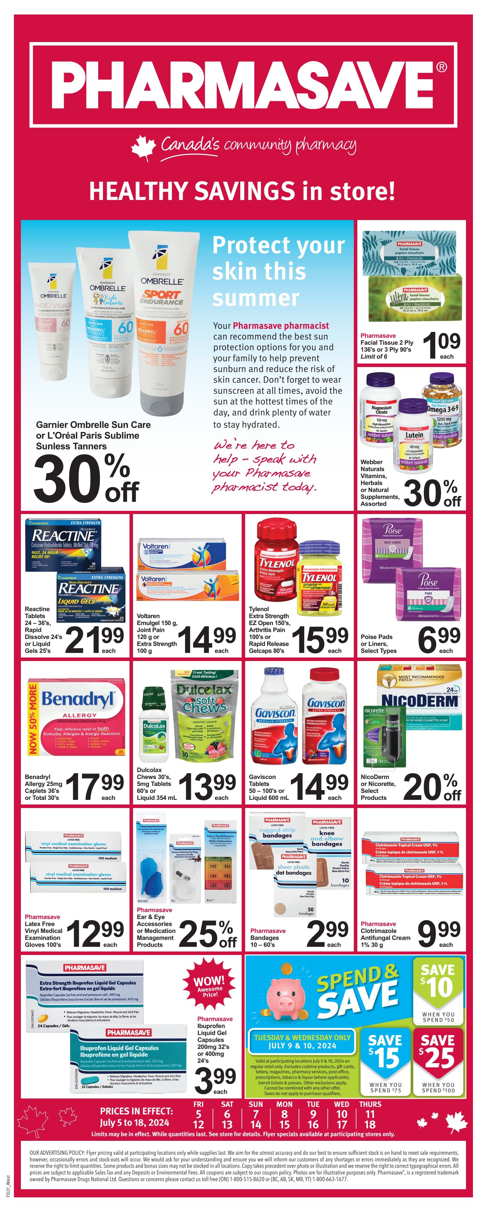Pharmasave (West) Flyer July 5 to 18