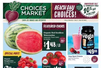 Choices Market Flyer July 4 to 10