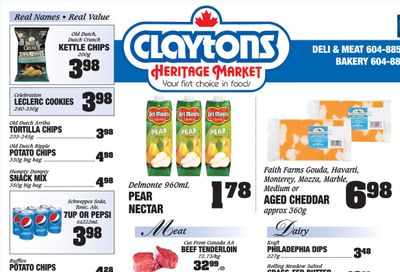 Claytons Heritage Market Flyer July 5 to 11
