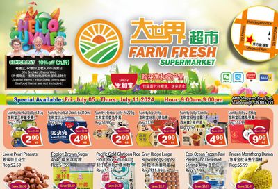 Farm Fresh Supermarket Flyer July 5 to 11