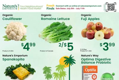 Nature's Emporium Weekly Flyer July 5 to 11