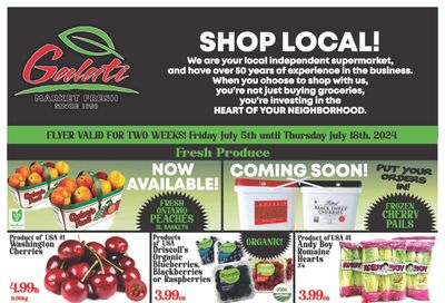 Galati Market Fresh Flyer July 5 to 18