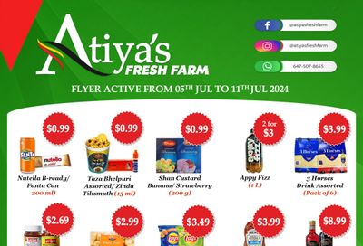 Atiya's Fresh Farm Flyer July 5 to 11