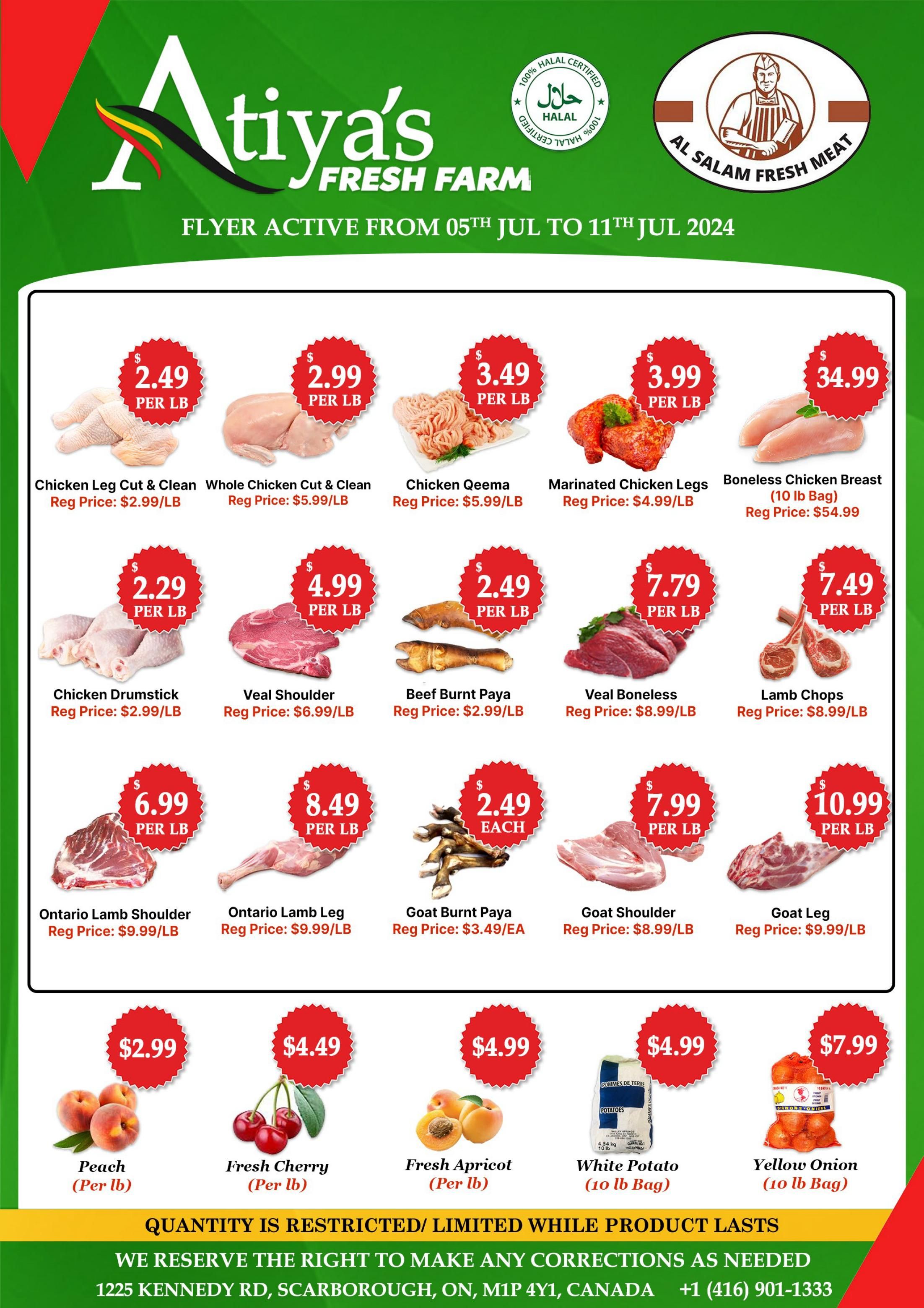 Atiya's Fresh Farm Flyer July 5 to 11