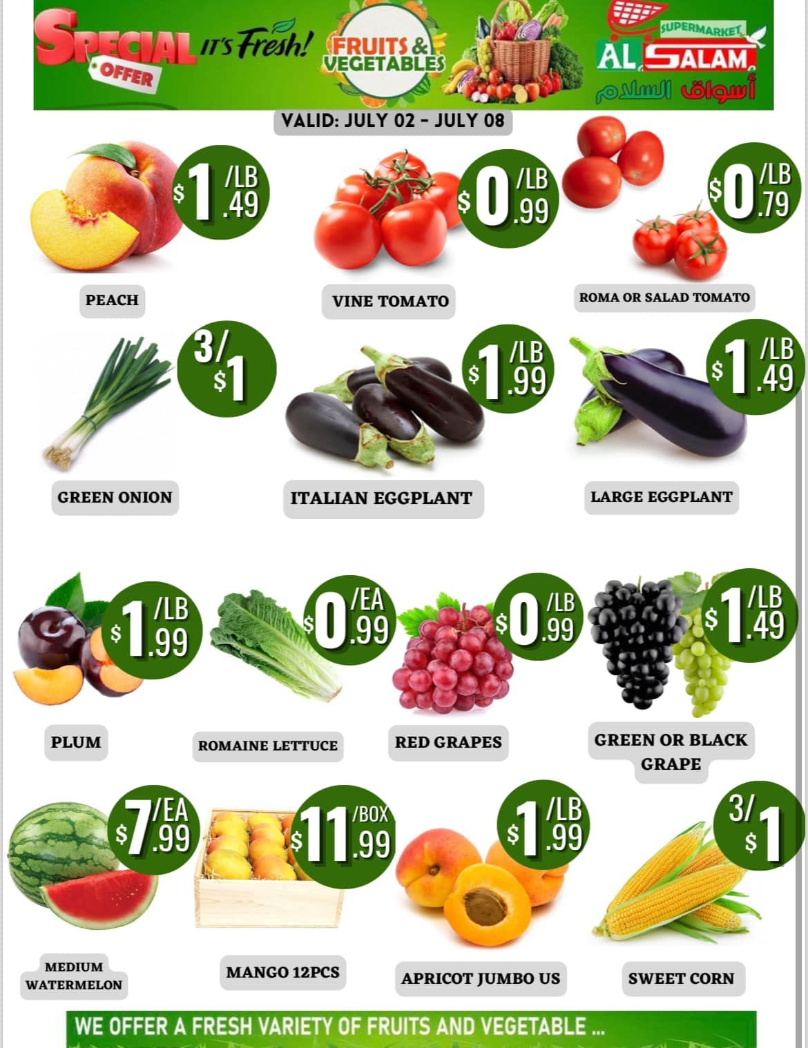 Al-Salam Supermarket Flyer July 2 to 8