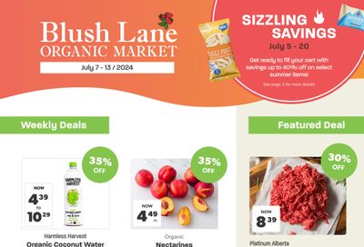 Blush Lane Organic Market Flyer July 7 to 13