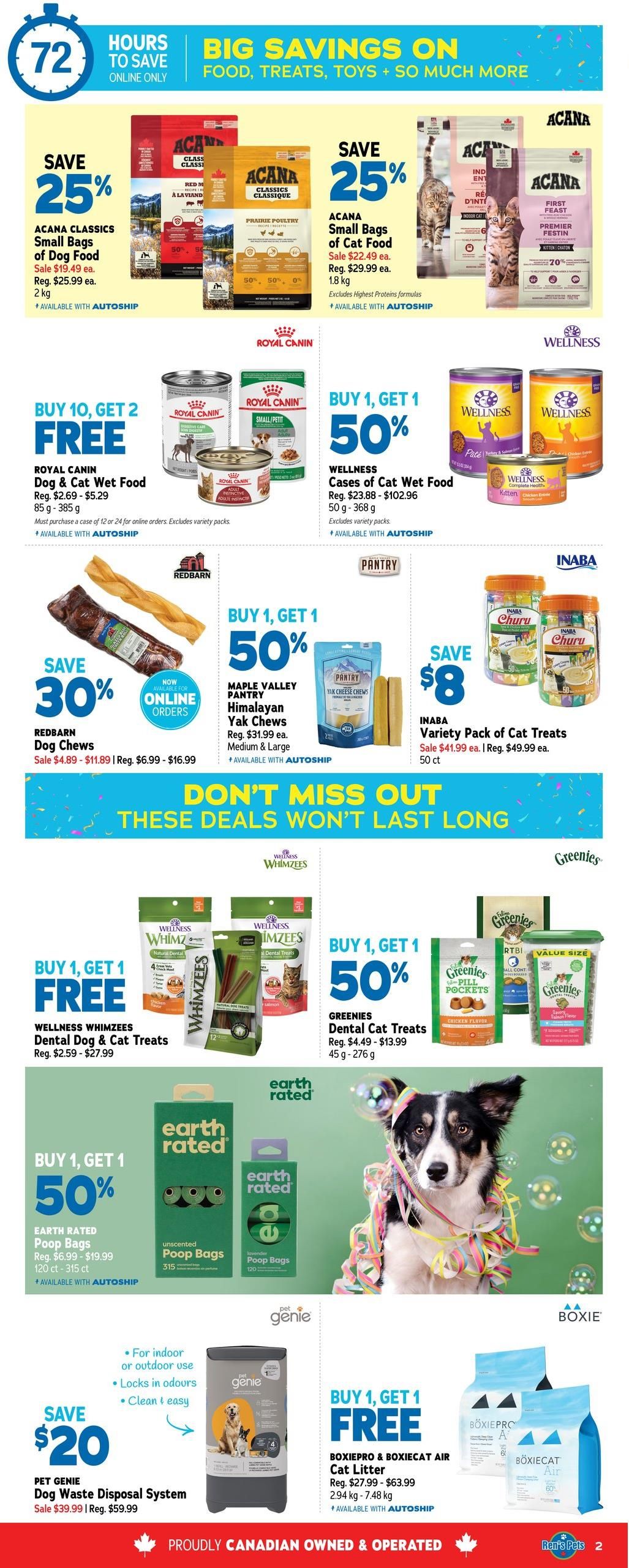 Ren's Pets Flyer July 8 to 10