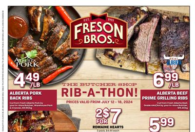 Freson Bros. Flyer July 12 to 18