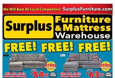 Surplus Furniture & Mattress Warehouse (Thunder Bay) Flyer July 8 to 28