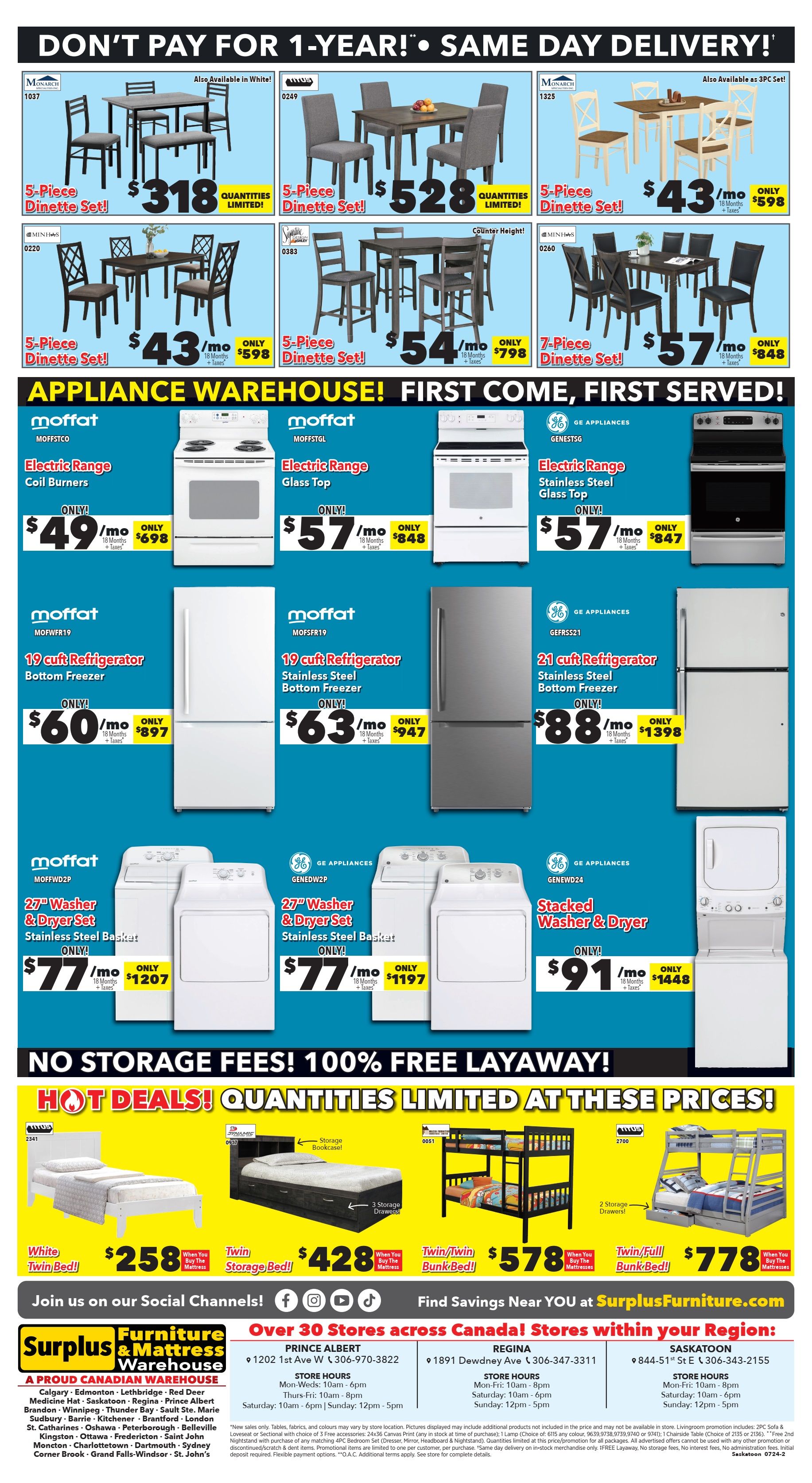 Surplus Furniture & Mattress Warehouse (Saskatoon) Flyer July 8 to 28