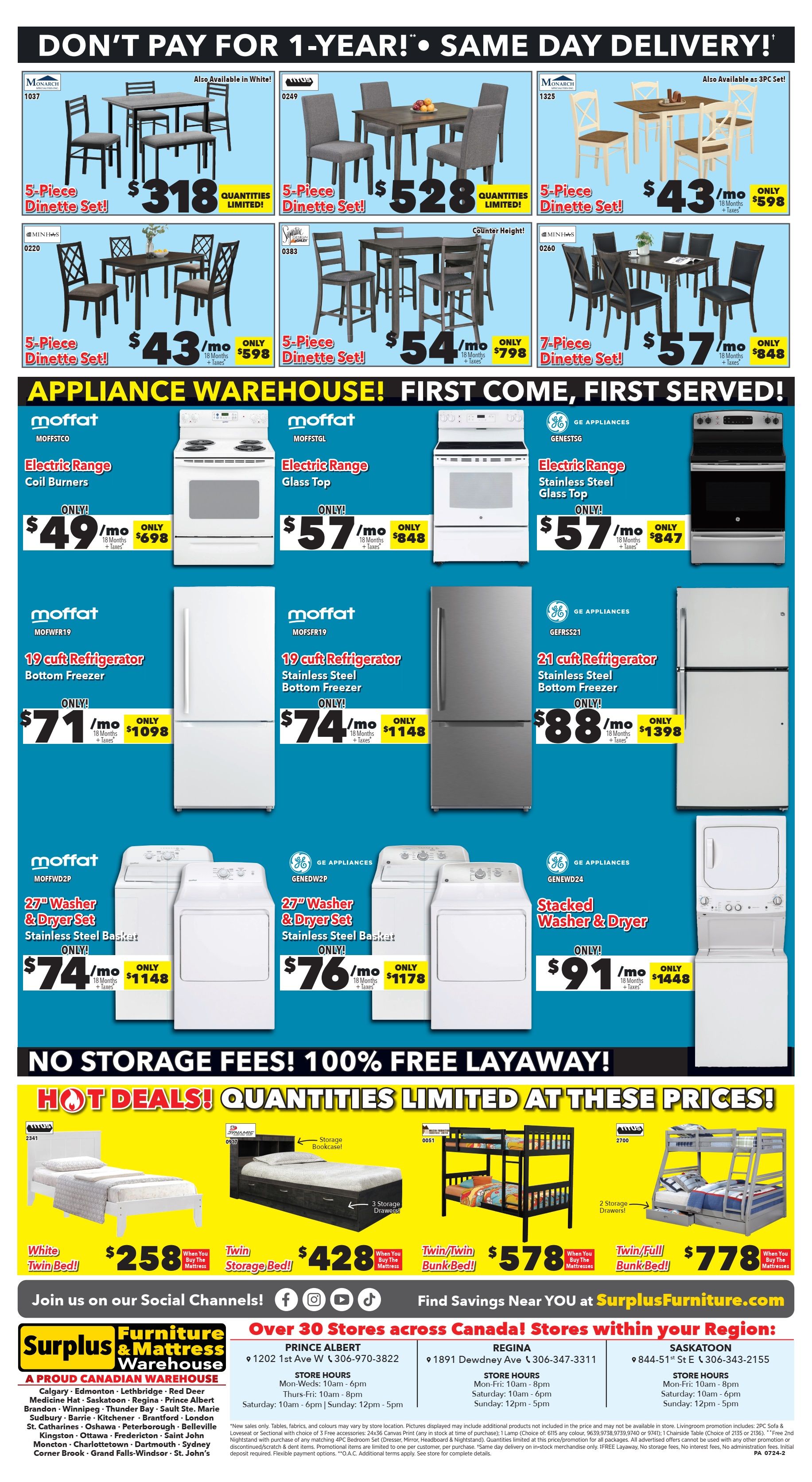 Surplus Furniture & Mattress Warehouse (Prince Albert) Flyer July 8 to 28