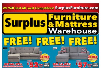 Surplus Furniture & Mattress Warehouse (Oshawa) Flyer July 8 to 28