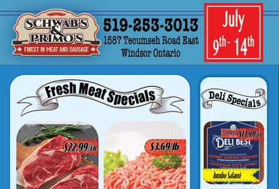 Schwab's & Primo's Flyer July 9 to 14