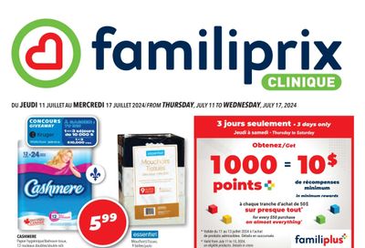 Familiprix Clinique Flyer July 11 to 17