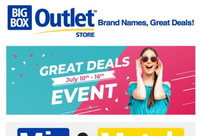 Big Box Outlet Store Flyer July 10 to 16