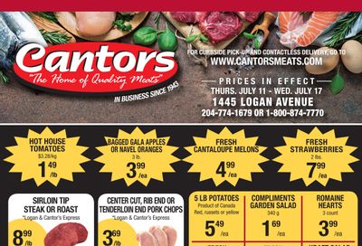 Cantor's Meats Flyer July 11 to 17