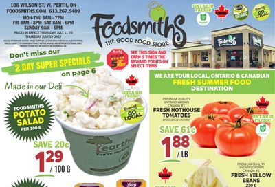 Foodsmiths Flyer July 11 to 18