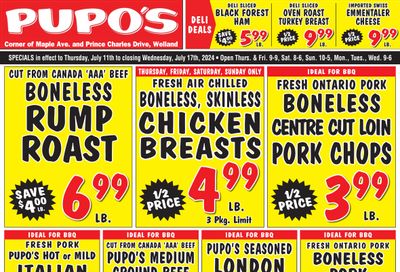 Pupo's Food Market Flyer July 11 to 17