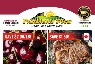 Farmer's Pick Flyer July 11 to 17